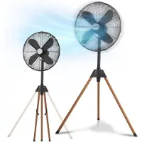 OEM Standventilator, höhenverstellbar, 50 W, 3 Stufen, klappbar, schwarz