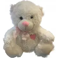 Elefun Teddybär mit Herz und Schleife Kuscheltier 27cm