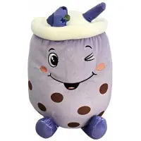 Elefun Przytulisie Bubble Tea Kuscheltier, 30 cm, Violett