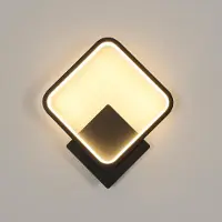 Osairous Wandleuchten LED Innen, 17W 1912LM LED Wandlampe 3000K, Schwarz