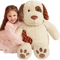 IKASA Großes Kuscheltier Hund 78cm Plüschtier Welpe Stofftier Geschenk Kinder