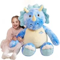 IKASA Riesen Dinosaurier Triceratops Kuscheltier 78cm Plüschtier Geschenk für Kinder