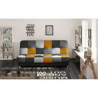 Krudox CAY 3 Sitzer Schlafsofa mit Schlaffunktion Bettkasten und Stauraum 192 cm Liegefläche 117 x 192 cm Stoff Soro 100 93 83 40