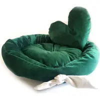 I Love Gifts Love Gifts weiches Kundekissen, Hundebett mittelgroße Hunde & kleine Hunde, Orthopädisches Hundebett, weiches Bett - Kissen, Grün