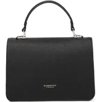 Diana & Co Firenze Handtasche Vegan Leather Magnetverschluss und abnehmbarer Schulterriemen Black B UNICA 21x14x5.5 cm 722-3PT-BLACK