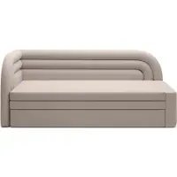 Krudox FAB 3-Sitzer Schlafsofa ausziehbar 223×80×86 cm mit Bettkasten und Stauraum, Schlaffunktion 135×199 cm, Stoff Sola 18, links