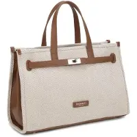 Diana & Co Firenze Zweifarbige Handtasche Diana&Co Firenze mit abnehmbarem Schultergurt Bordeaux UNICA 37x23x14 cm COFFEE