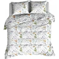 EL-TEX Flanelbettwäsche 160x200 Pastellwiese 100% Baumwolle