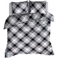 EL-TEX Bettwäsche-Set 160x200 100% Baumwolle Schachbrettmuster