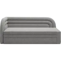 Krudox FAB 3-Sitzer Schlafsofa ausziehbar 223×80×86 cm mit Bettkasten und Stauraum, Schlaffunktion 135×199 cm, Stoff Royal 04, links