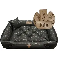 Dogs 4 Life Basic Hundesofa Personalisiert Grau 100x75cm