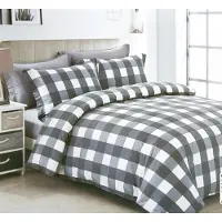 Collection World Wende-Bettwäsche Baumwollsatin 160x200 Kariert