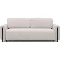 Krudox ARCA 3-Sitzer Schlafsofa Ausziehbar mit Bettkasten 244x97x97 cm Schlaffunktion 146x200 cm Stoff Royal 18 Holzfüße Schwarz