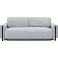 Krudox ARCA 3-Sitzer Schlafsofa Ausziehbar mit Bettkasten 244x97x97 cm Schlaffunktion 146x200 cm Stoff Jarell 04 Holzfüße Schwarz