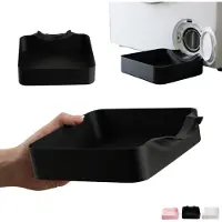 Kahaus Waschmaschinenfilter Auffangschale niedrig 3,5 cm, Ablaufschale Flusensieb 3D – Schwarz