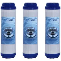 HUINING Aktivkohlefilter 10 Zoll GAC Carbon 3er Set für Umkehrosmose-Systeme 5 Mikrometer