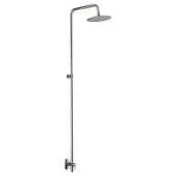 Lussero – Wandmontierte Außendusche aus 304 Edelstahl mit 20 cm Regenduschkopf (Kaltwasser)