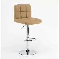 Superstool Fester, drehbarer und verstellbarer Bar- und Küchenhocker mit Rückenlehne und Fußstütze Atlanta - Beige
