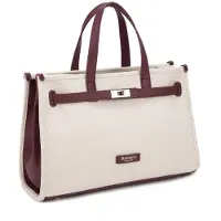 Diana & Co Firenze Zweifarbige Handtasche Diana&Co Firenze mit abnehmbarem Schultergurt Bordeaux UNICA 37x23x14 cm COFFEE
