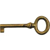 METAL GROUP SCHLÜSSEL FÜR MÖBEL, Modell '33728', 29x77 mm - Antikmessing