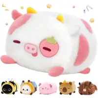 Mewaii Plüschkissen Erdbeerkuh 40CM Kawaii Kuscheltier für Kinder