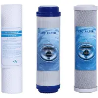 HUINING Wasserfilter-Set PP CTO UDF 25,4 x 6,3 cm 3 Stück