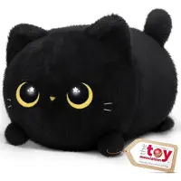 Mewaii Plüschtier Schwarze Katze 40 cm Kuschelkissen weich Geschenk