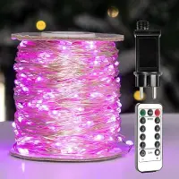 OEM Lichtkette 120 m, 1200 LEDs, rosa, mit Fernbedienung, für Innen & Außen
