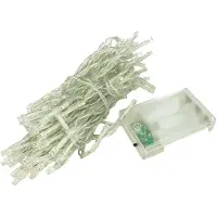 OEM Platte Lichterkette, kaltweiß, 10 m, batteriebetrieben (3xAA)