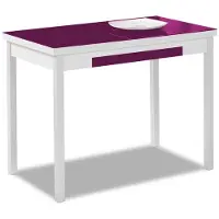 Dripio Ausziehbarer Glastisch, Aubergine, 100x60 cm, bis 150 cm