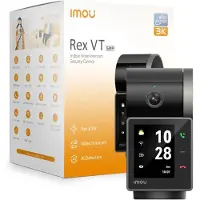 IMOU Rex VT Pro, IP-Sicherheitskamera, Drinnen, Kabellos, 50 m, Tisch/Bank, Schwarz