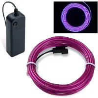 Dripio Flexibler EL-Lichtschlauch 5 m, lila, 3 Modi, wasserdicht