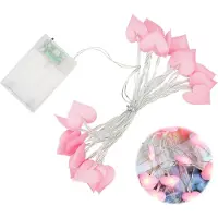 Dripio 3m LED Lichterkette Herzform, rosa, batteriebetrieben, für Dekoration