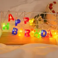 Dripio Lichterkette Happy Birthday, 1,5 m, 13 LEDs, batteriebetrieben