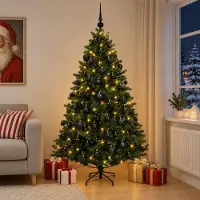 Syfax Künstlicher Weihnachtsbaum mit Kugel 240 cm 300 LEDs