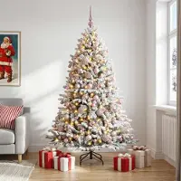Syfax Künstlicher Weihnachtsbaum mit Kugel 210 cm 300 LEDs