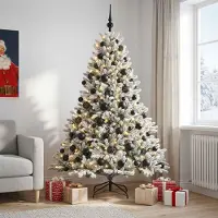 Syfax Künstlicher Weihnachtsbaum mit Weihnachtskugel 240 cm 300 LEDs