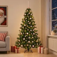 Syfax Künstlicher Weihnachtsbaum mit Weihnachtskugel 240 cm 300 LEDs