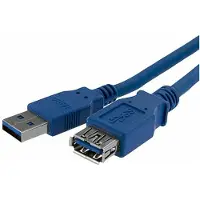StarTech.com .com 1 m SuperSpeed USB 3.0 (5Gbps) Verlängerungskabel - Stecker/ Buchse - Blau, 1 m, USB A, USB A, USB 3.2 Gen 1 (3.1 Gen 1), 5 Gbit/s, Blau