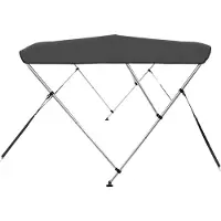 vidaXL 3-Bow Bimini Top Anthrazit 183x180x137 cm