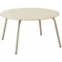 HowHomely Couchtisch Beistelltisch Metall 70x40 cm beige matt Wohnzimmer modern Design