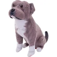 PADU Pitbull Plüschhund mit Sound grau - 18 cm