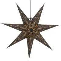 Dripio Papierstern 60 cm, faltbar, schwarz-gold, Fensterdeko