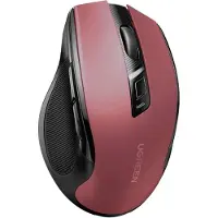 UGREEN Präzise kabellose Maus, USB, 2,4 GHz, Bluetooth 5.0, optisch, 4000 DPI, rot