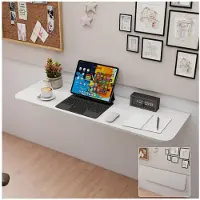 OEM Wandklapptisch 120x40 cm, einklappbar, ausziehbar, für Büro & Balkon