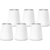 Stölzle Glas STÖLZLE "Becher Power 380 ml 6er Set", bunt (weiß, silber), Glas, Trinkgefäße, Glas
