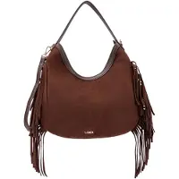 L.credi Schultertasche Umhängetasche Sadira Hobo Bag Chocolate braun