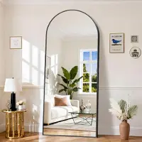 Dripio Standspiegel, Bogenform, 203 x 91 cm, Schwarz