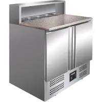 Esmeyer Saro Pizzatisch GIANNI PS900, Edelstahl, Robuster Zubereitungstisch mit einer automatischen Abtaufunktion, 1 Pizzatisch
