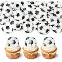 Generisch Fußball-Dekoration für Kuchen – Essbar – Essbares Fußball-Papier – Cupcake-Topper – Fußball-Dekoration – Geburtstag – Für Kinder